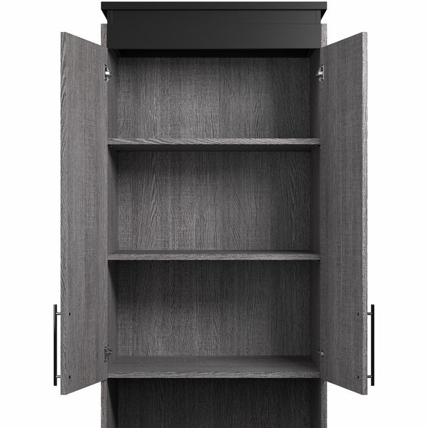 30W Tall Storage Cabinet with Doors, Drawers and Pull-Out Shelf