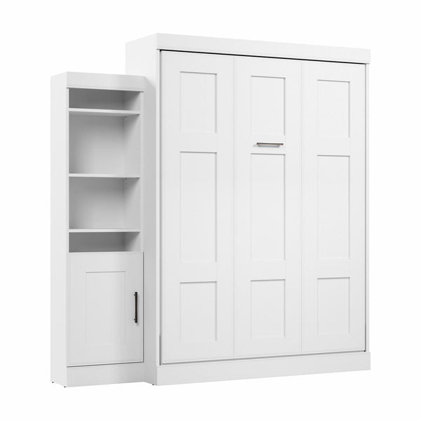 Queen Murphy Bed with Storage Cabinet (87W)