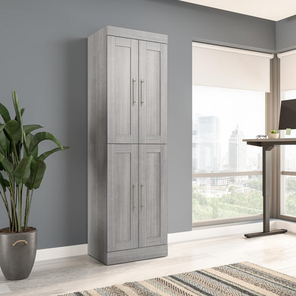 Contemporary Closet System with Shelves & Doors, 25W x 19D