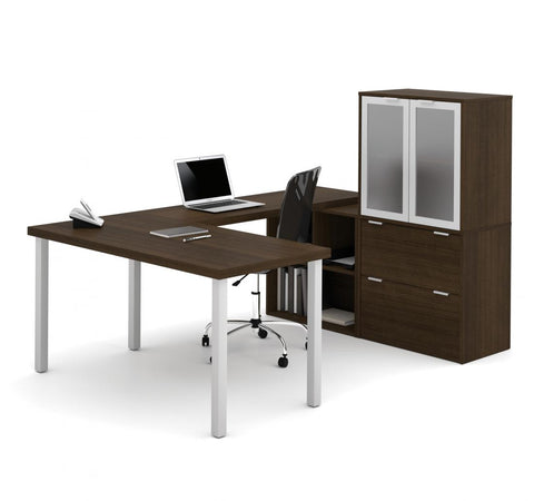 U-Shaped Executive Desk with Hutch