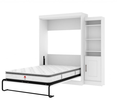 Full Murphy Bed with Mattress and Storage Unit (81W)