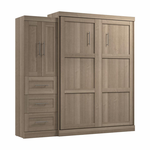 Queen Murphy Bed with Closet Storage Cabinet (89W)