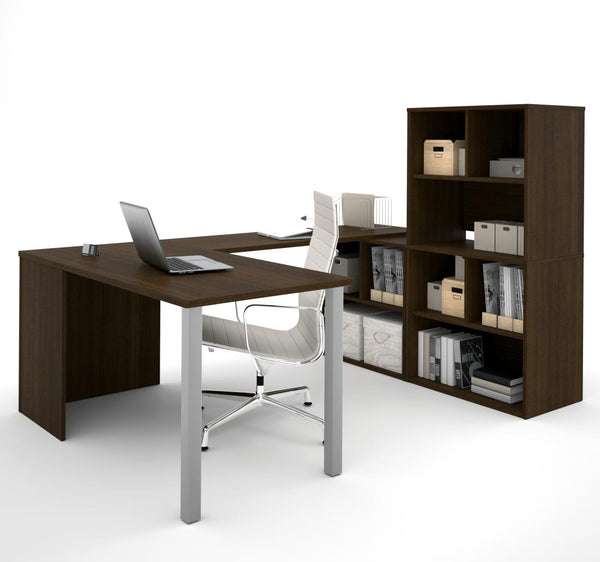U-Shaped Executive Desk with Hutch