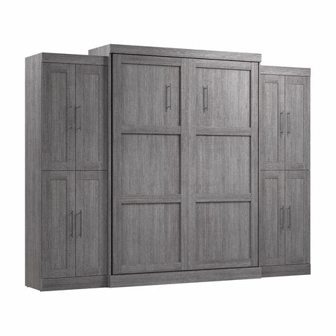 Queen Murphy Bed with Storage Cabinets (115W)