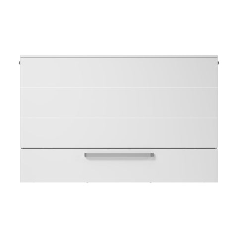 63W Queen Murphy Cabinet Bed with Pullout Drawer