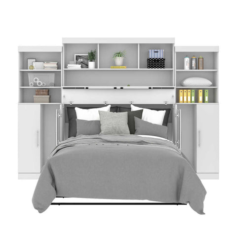 6-Piece Set Including One Queen Cabinet Bed with Mattress and Assorted Storage Units
