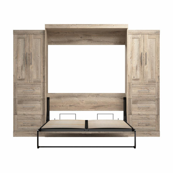 Queen Murphy Bed with Closet Storage Cabinets (115W)