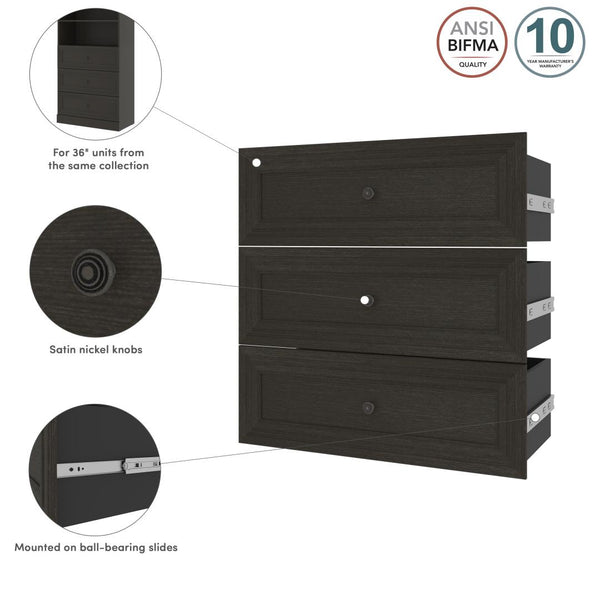 Traditional Drawers (3) Set, 36W