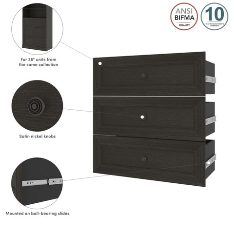 Traditional Drawers (3) Set, 36W