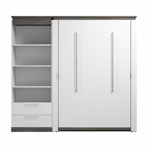 Full Murphy Bed with Shelves and Drawers (91W)