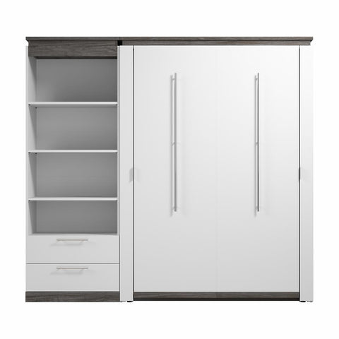 Full Murphy Bed with Shelves and Drawers (91W)