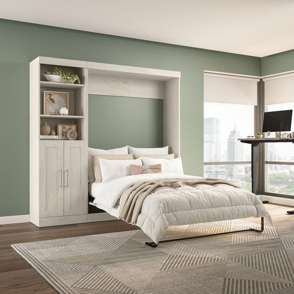 Full Murphy Bed and Closet Organizer with Doors (84W)