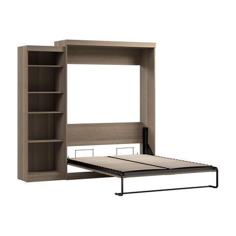 Queen Murphy Bed with Shelving Unit (90W)