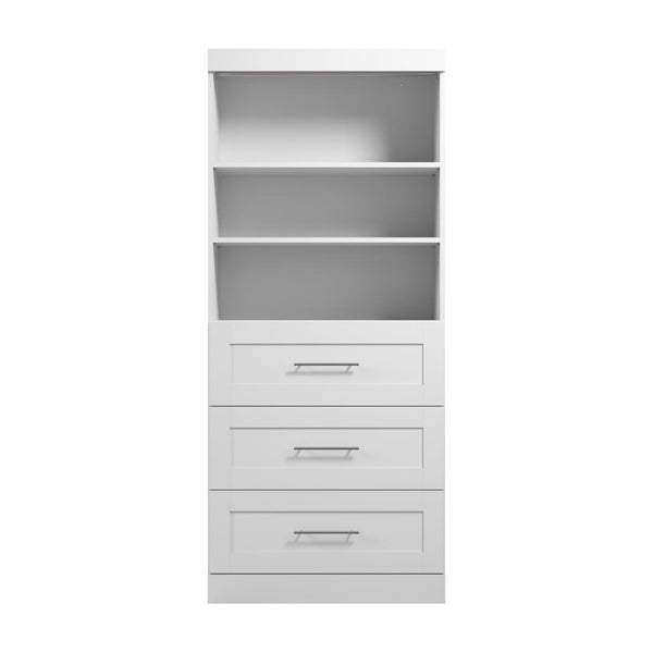 Contemporary Closet System with Drawers, 36W x 19D