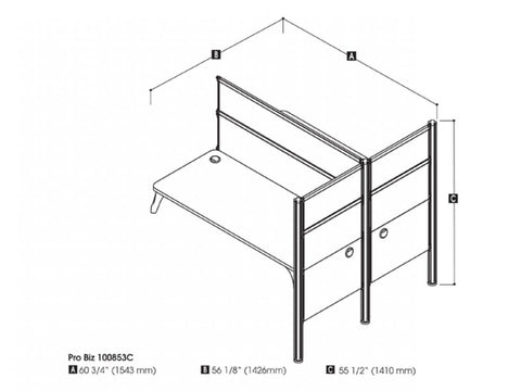 Double Add-On Section for Office Cubicles with High Privacy Panels