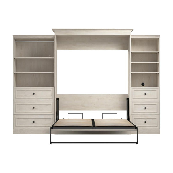 Queen Murphy Bed and Closet Organizers with Drawers (126W)
