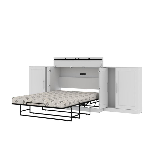 Full Cabinet Bed with Mattress and Storage Cabinets (133W)