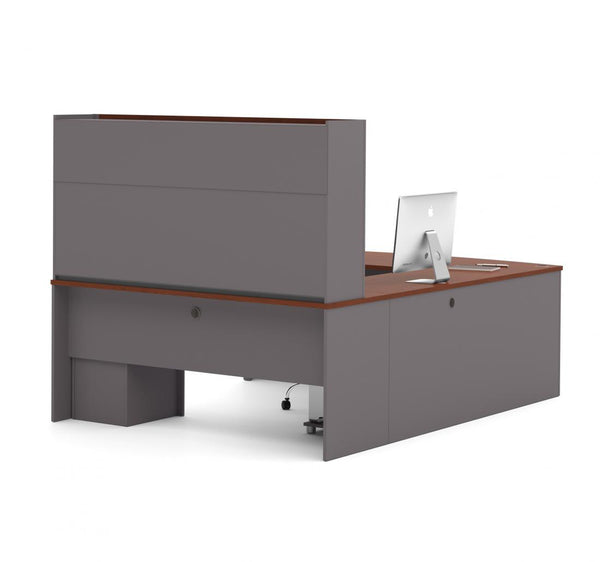72W U-Shaped Executive Desk with Pedestal and Hutch