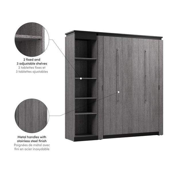 Full Murphy Bed with Shelves (81W)