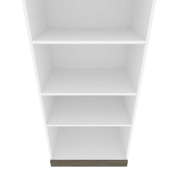 Queen Murphy Bed and 2 Shelving Units with Drawers (125W)