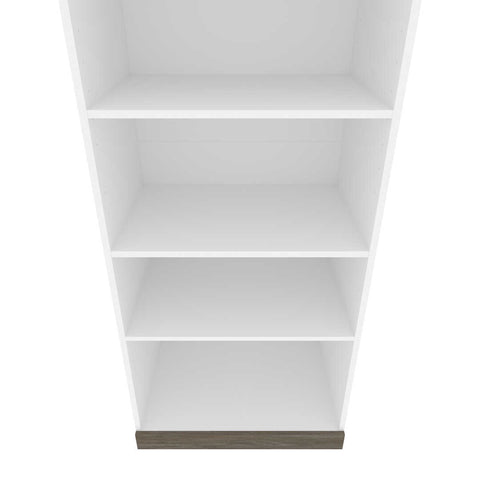 Queen Murphy Bed and 2 Shelving Units with Drawers (125W)