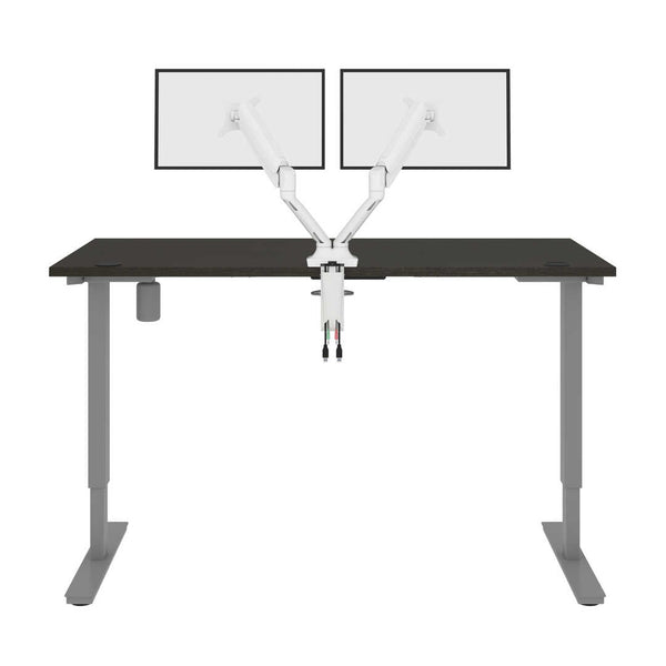 60W x 30D Standing Desk with Dual Monitor Arm