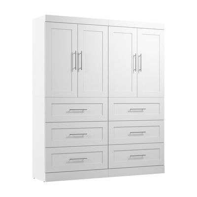 Contemporary Closet System with Drawers, 72W x 19D