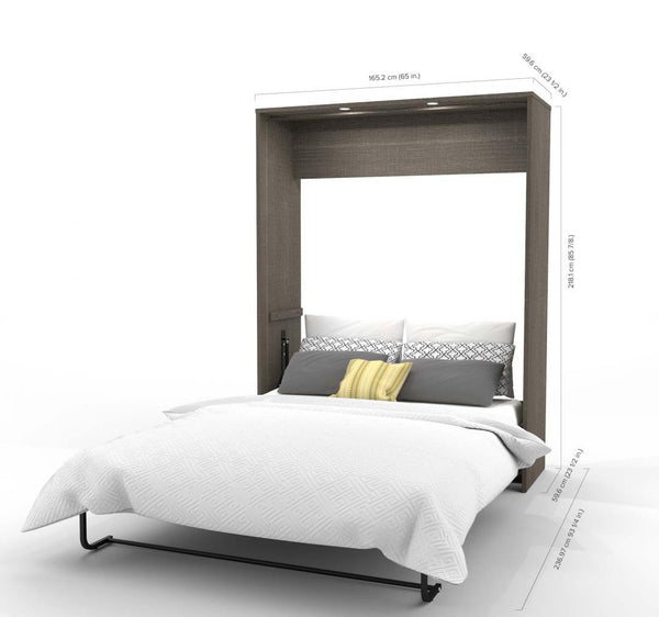 Queen Murphy Bed with Floating Shelves (104W)