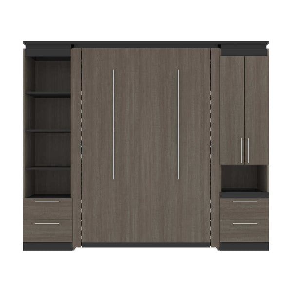Full Murphy Bed and Narrow Storage Solutions with Drawers (99W)