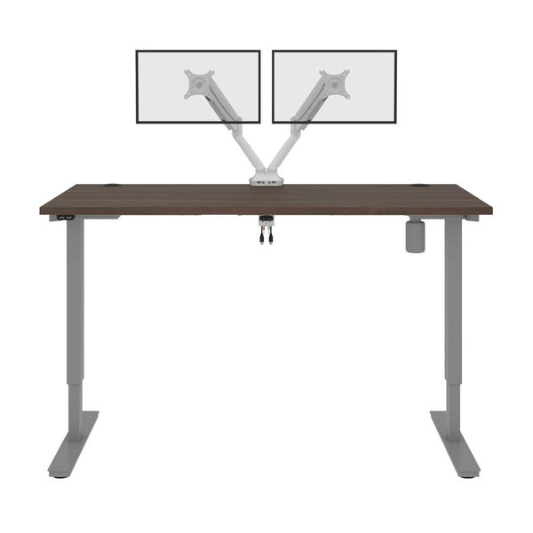 60W x 30D Standing Desk with Dual Monitor Arm