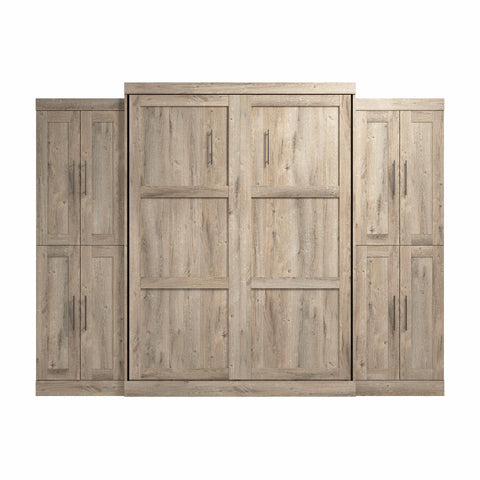 Queen Murphy Bed with Storage Cabinets (115W)