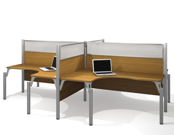 4-Person Office Cubicles with High Privacy Panels