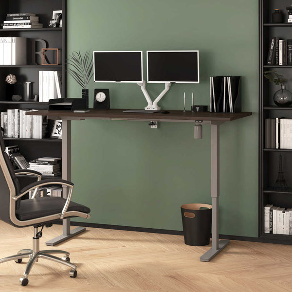 72W x 30D Standing Desk with Dual Monitor Arm