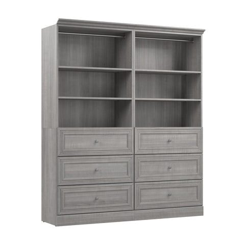 72W Closet Organizer with Drawers