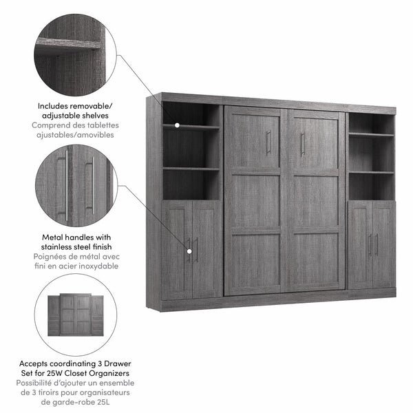 Full Murphy Bed with Closet Storage Organizers (109W)