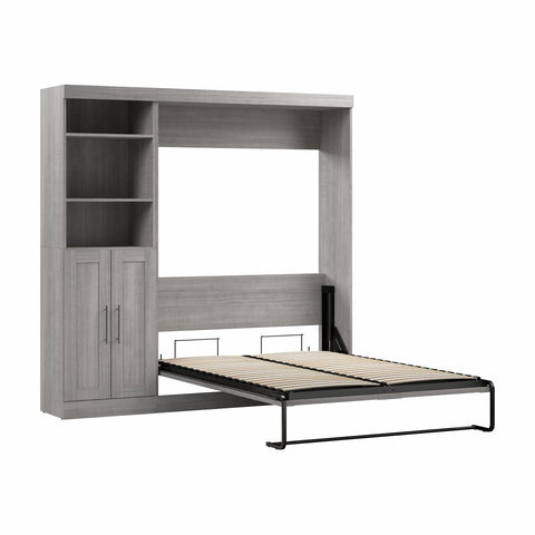 Full Murphy Bed and Closet Organizer with Doors (84W)