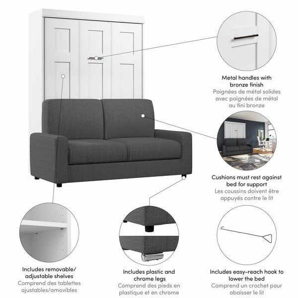 Full Murphy Bed with Sofa (73W)