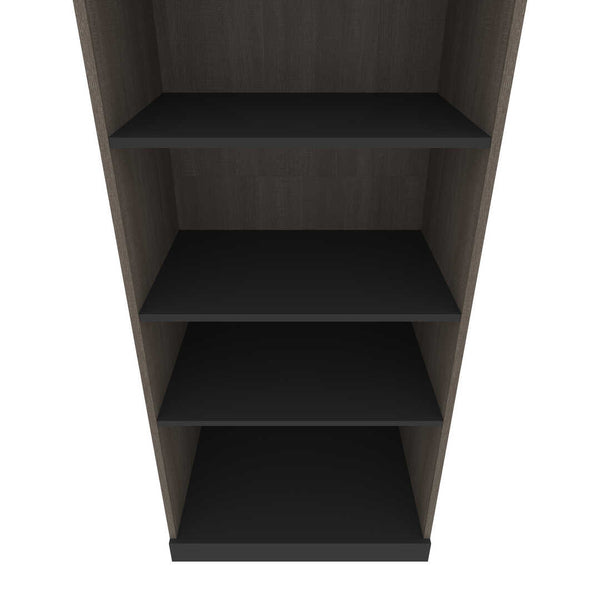 Queen Murphy Bed and 2 Shelving Units with Drawers (125W)
