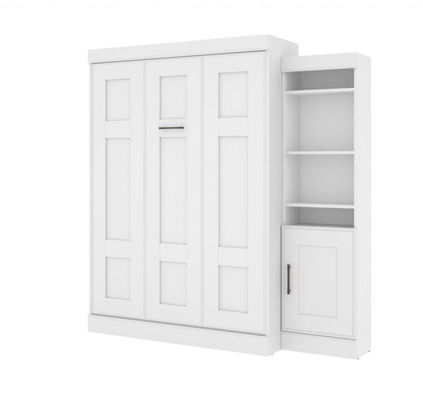 Full Murphy Bed with Mattress and Storage Unit (81W)