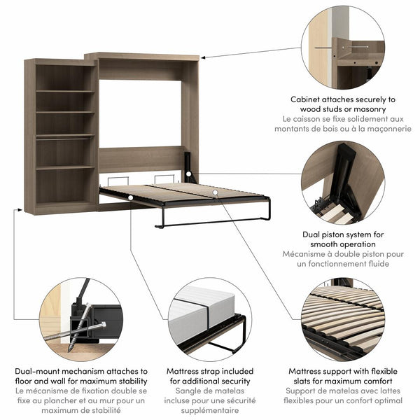 Queen Murphy Bed with Closet Organizer (101W)