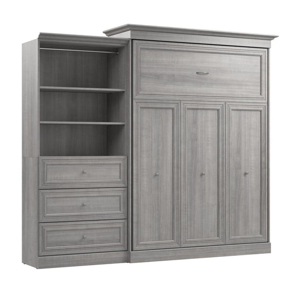 Queen Murphy Bed and Closet Organizer with Drawers (103W)