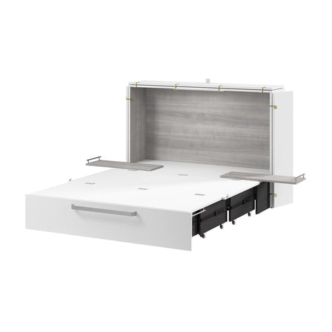 57W Full Murphy Cabinet Bed with Pullout Drawer