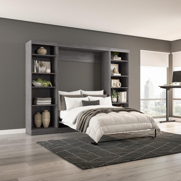 Full Murphy Bed with 2 Shelving Units (109W)
