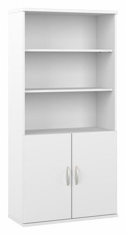 Tall 5 Shelf Bookcase with Doors