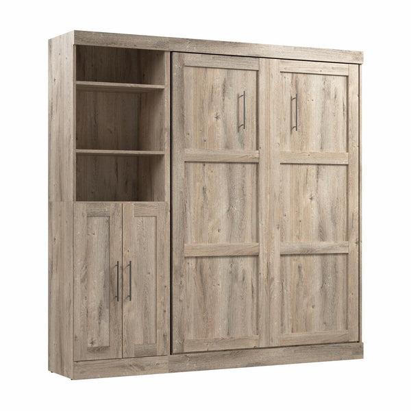 Full Murphy Bed and Closet Organizer with Doors (84W)