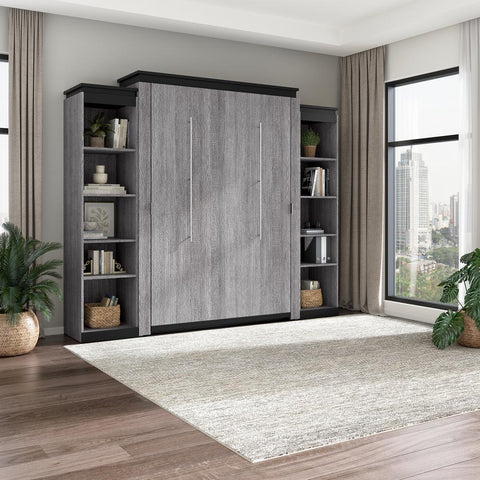 Queen Murphy Bed with Shelves (106W)