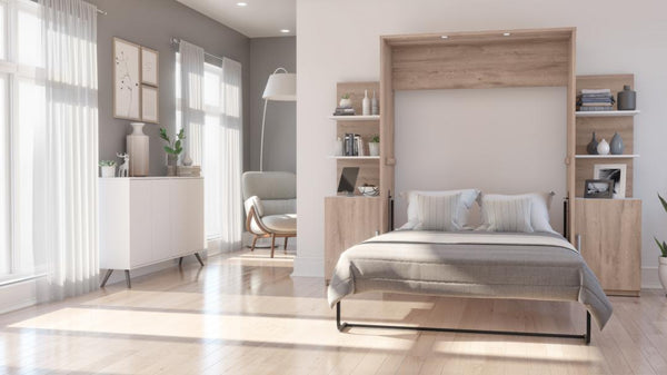 Full Murphy Bed with Floating Shelves (98W)