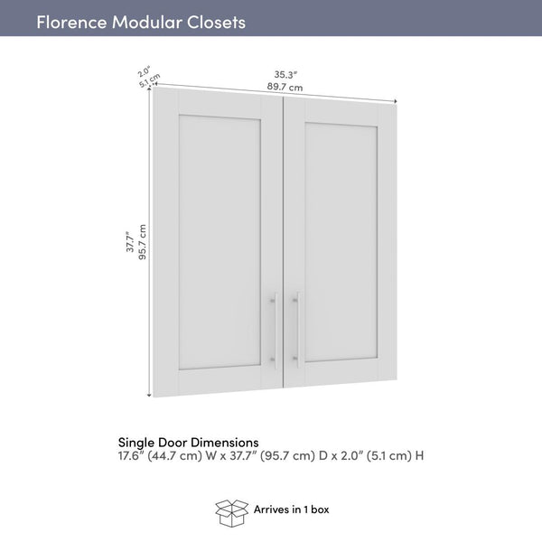 Modular Frosted Glass Doors (2) Set, 36W