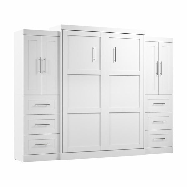 Queen Murphy Bed with Closet Storage Cabinets (115W)