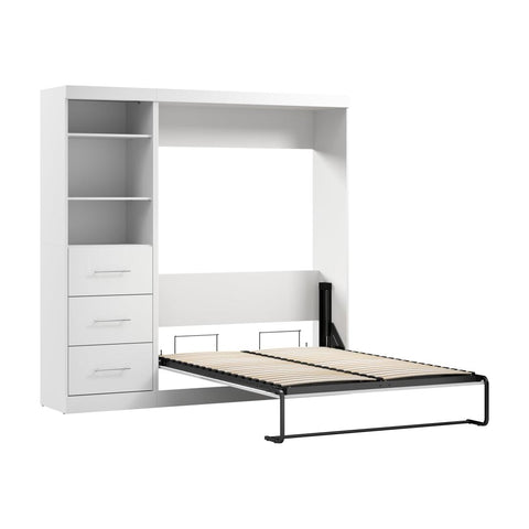 Full Murphy Bed and Closet Organizer with Drawers (84W)